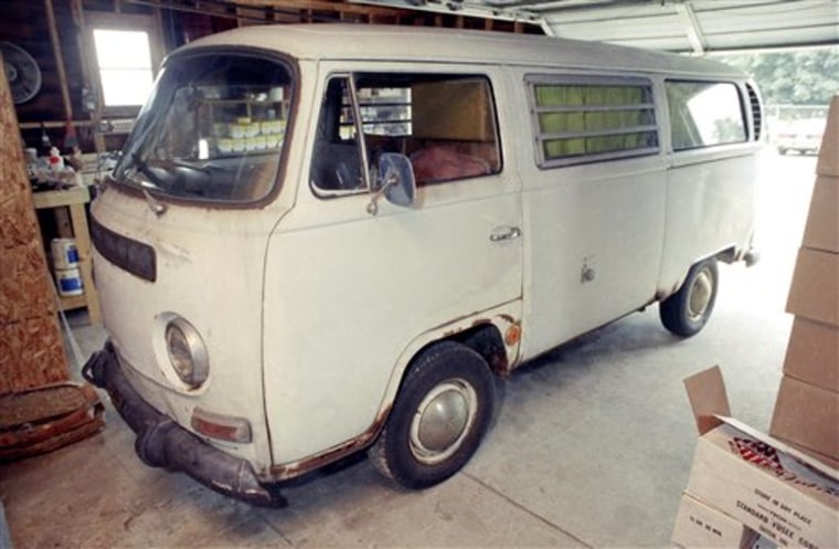 The Volkswagen minivan which belonged to Dr. Jack Kevorkian at a Michigan State Police garage in Pontiac, Mich., on June 6, 1990. Kevorkian used the van in several of the deaths that were part of his assisted suicide campaign.